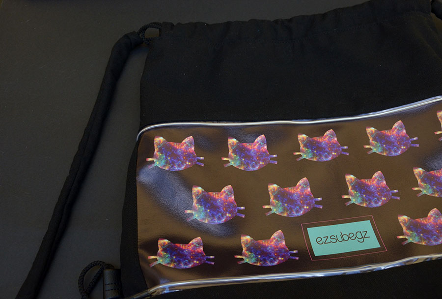 Galaxy Cat fesztivál táska, tornazsák - ezsubegz